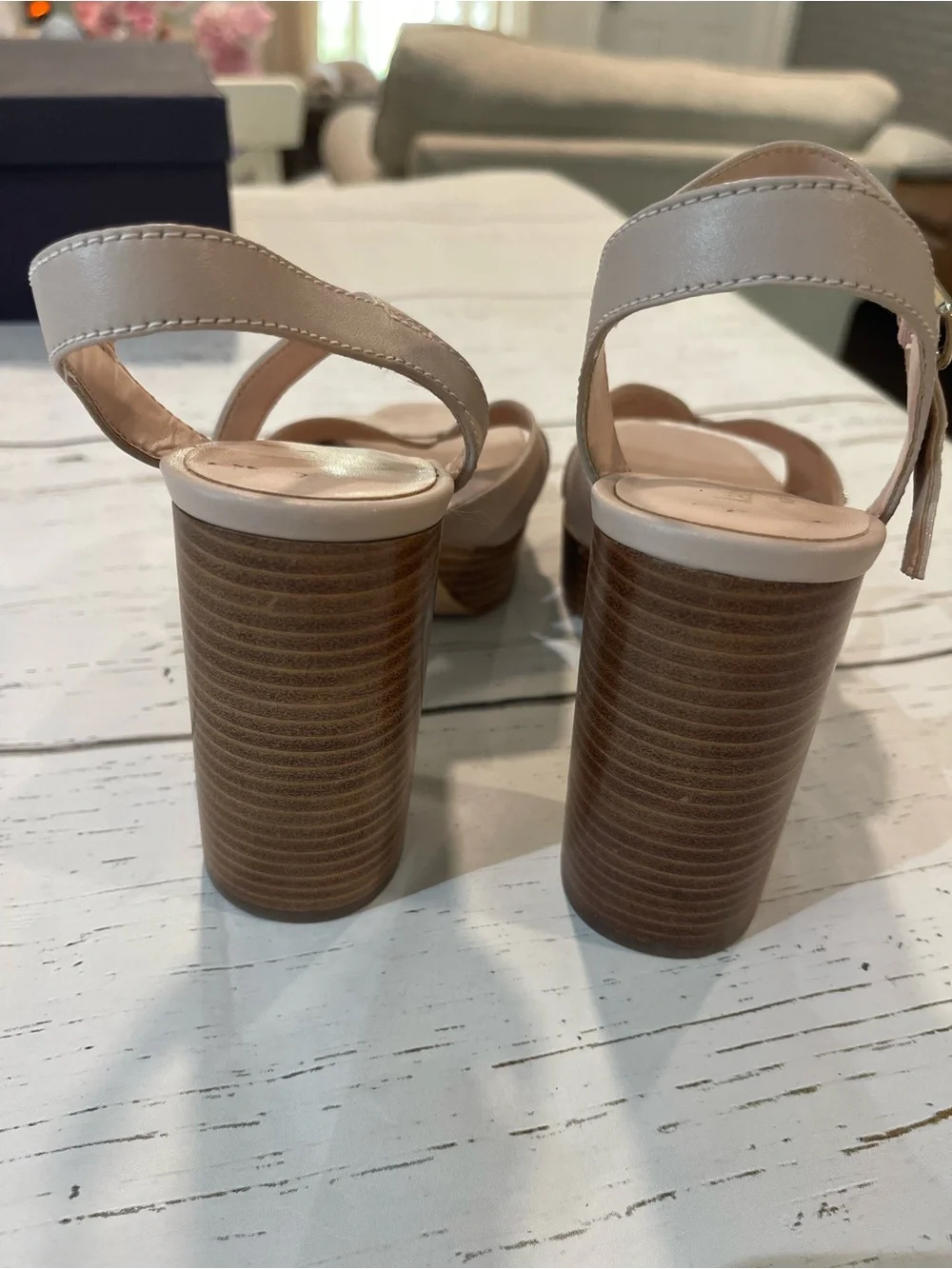 Kate Spade New York Nude Blush Platform Block Heel Sandals